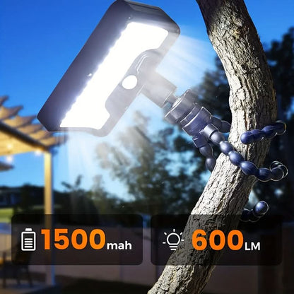 Solar-Powered Security Light with Rotatable Head