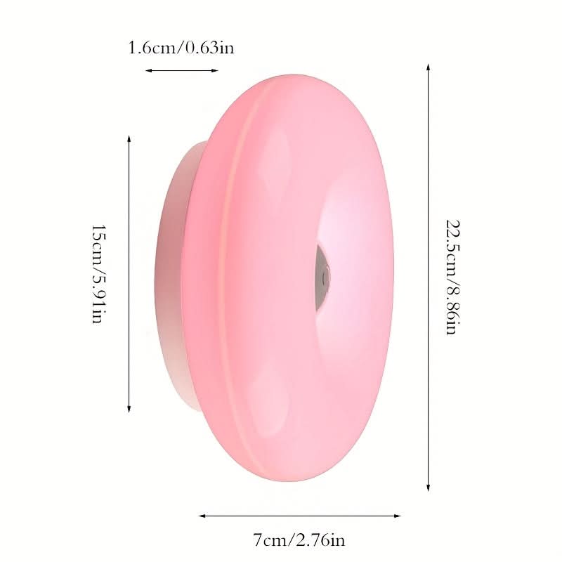 Orange Donut Shaped Lamp for Contemporary Ambient Illumination