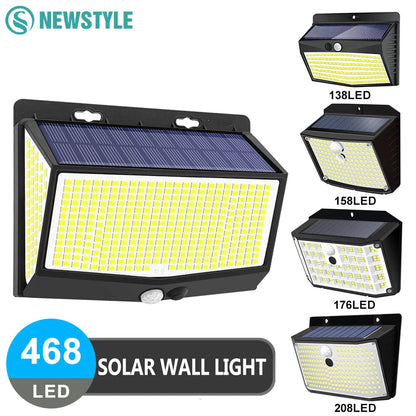 Solar LED Outdoor Light | 468/208/138 LEDs | Waterproof IP65 with 3 Modes