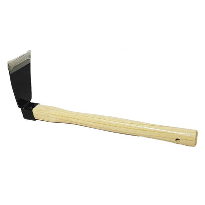 Garden Cultivator and Mini Hoe with 5 Tines | Carbon Steel | Wooden Handle | 38 × 21 × 8.5 cm