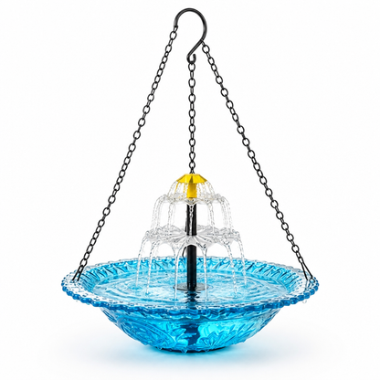 Eco-Friendly Solar-Powered Dual-Level Bird Fountain