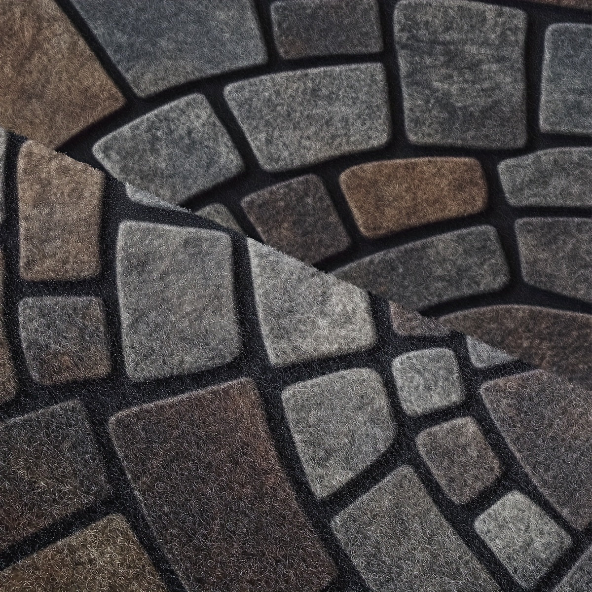 Non-Slip Half Circle Doormat for Indoor and Outdoor Mosaic Entrance