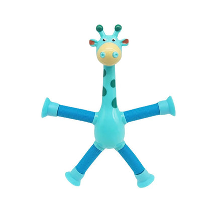 Stretchy Giraffe Toy with Suction Cup - Flexible Animal Plaything