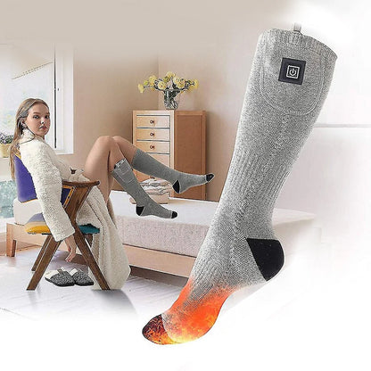 Rechargeable Heated Socks with Adjustable Temperature – Up to 8 Hours Warmth