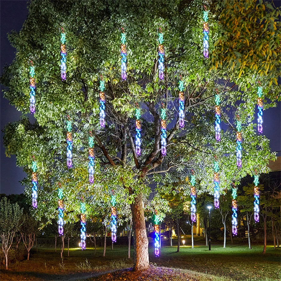 3-in-1 Waterproof LED Christmas String Lights with Meteor Effect – 360 LEDs for Outdoor Use