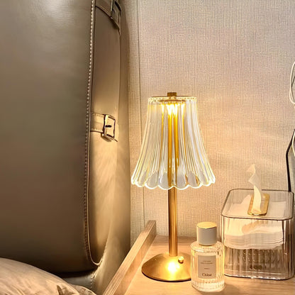 Touch-Controlled Crystal Table Lamp – Cordless and Rechargeable