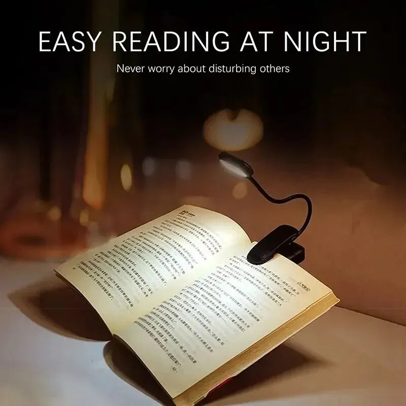 Flexible LED Reading Light with Clip-On Mount | Battery Operated & Portable | Ideal for Bed, Table & Books