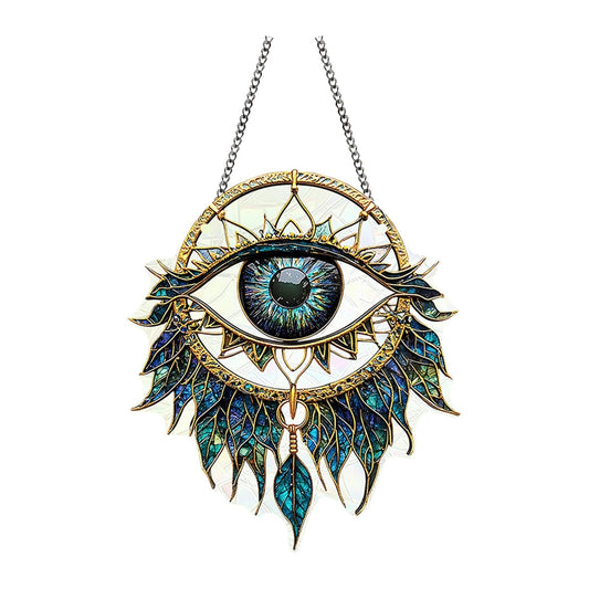 Evil Eye Window Decor | Sun Catcher & Wind Chime | Home, Garden & Car Protection