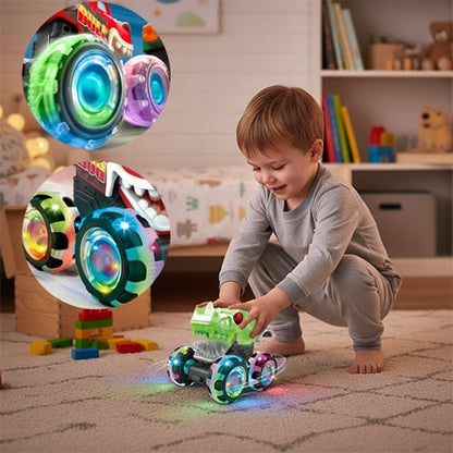 Shark Glide LED Toy Car | 360° Spins & Dazzling Lights | Durable Fun for Kids