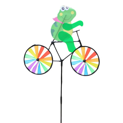 3D Animal Garden Kite on Bicycle | Rotating Outdoor Decoration | 90x53cm | Weatherproof Plastic