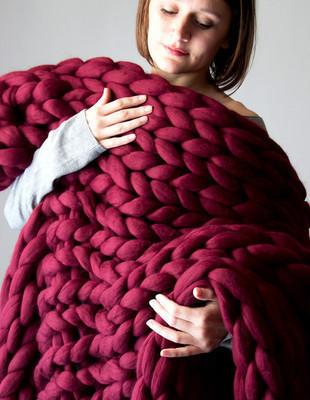 Cozy Thick Knit Throw Blanket
