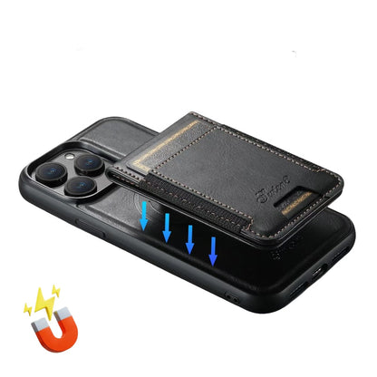 Leather Phone Case with Card Holder and Stand – Compatible with iPhone