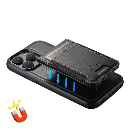 Leather Phone Case with Card Holder and Stand – Compatible with iPhone