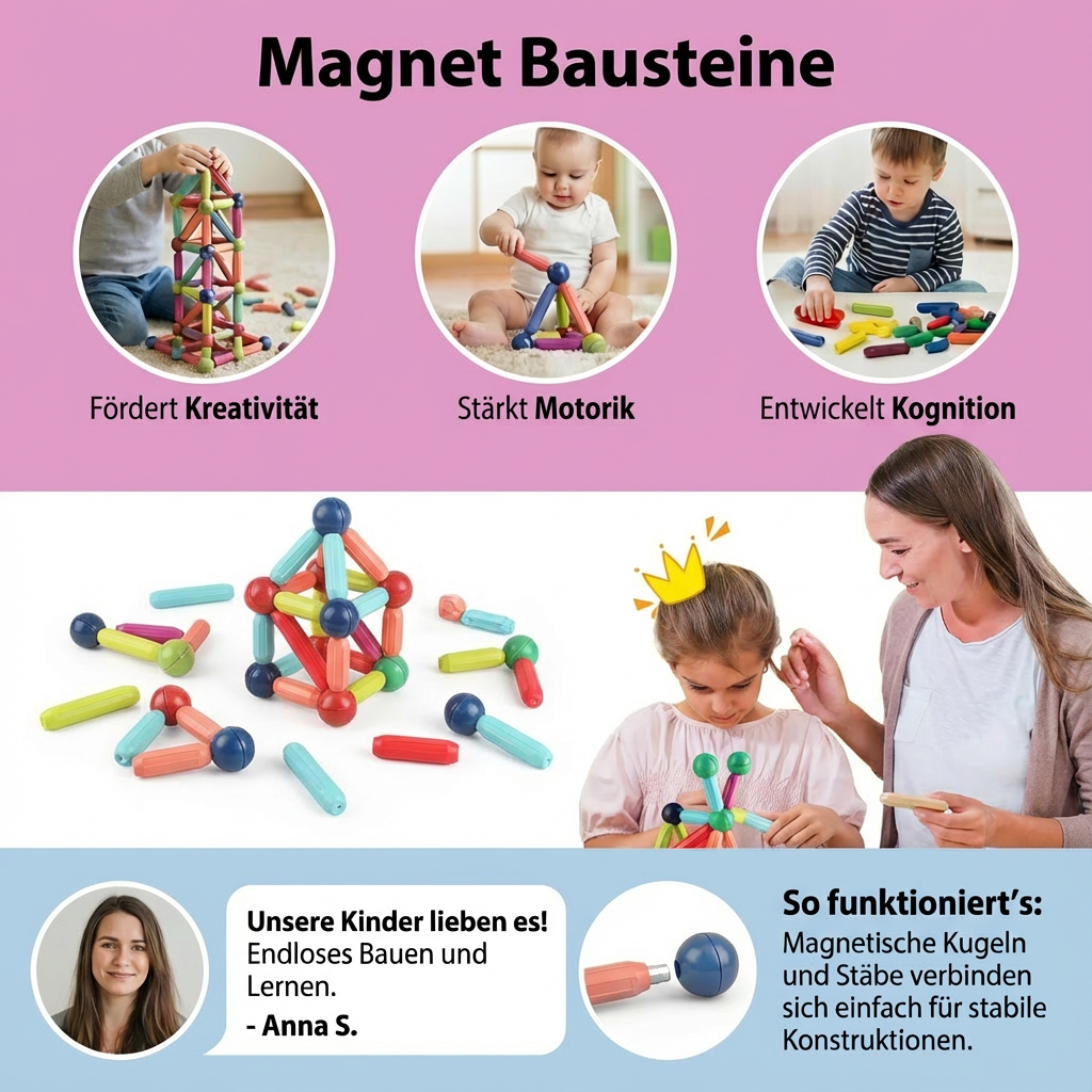 Creative Magnetic Building Blocks Playset