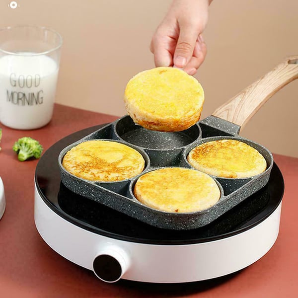 4-Cup Non-Stick Omelette Maker | Easy Cook Pan for Gas & Induction