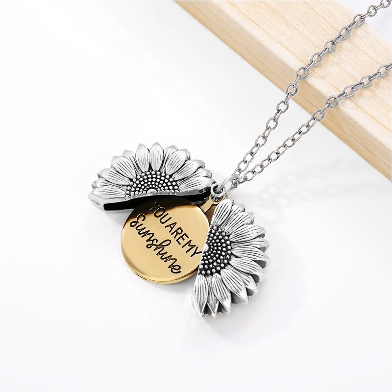 Creative Sunflower Necklace – You Are My Sunshine Design