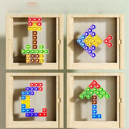 Wooden Tetris Game (Standard Model) – Classic Puzzle Toy