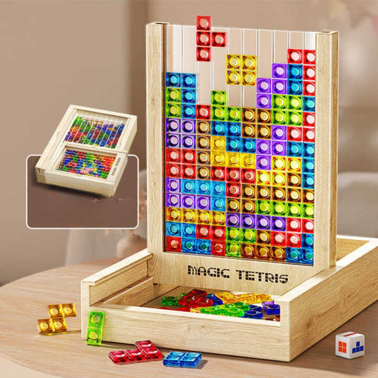 Wooden Tetris Game (Standard Model) – Classic Puzzle Toy