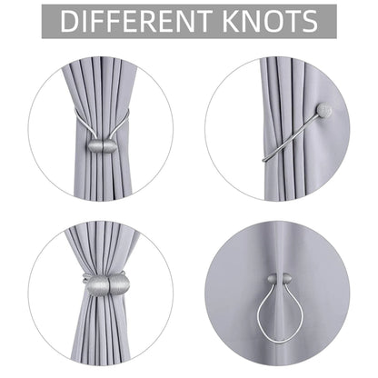 Magnetic Curtain Holders Set of 2 | Modern Design with Adjustable Cords for Living Room and Bedroom Curtains