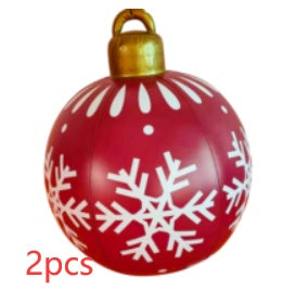 60cm Inflatable Outdoor Christmas Ball – Weatherproof PVC Decoration