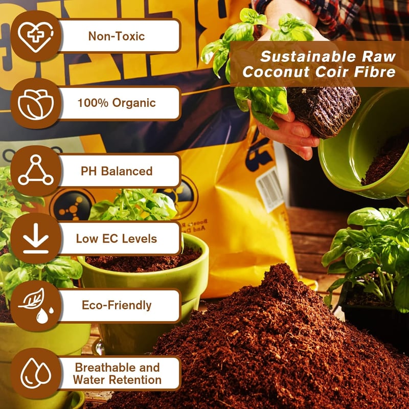 Eco-Friendly Coconut Fiber Growth Medium for Plants