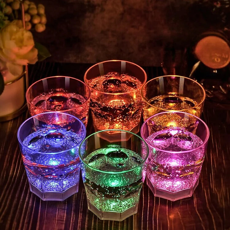 LED Wine Glass Set with Illumination - 6 Pieces