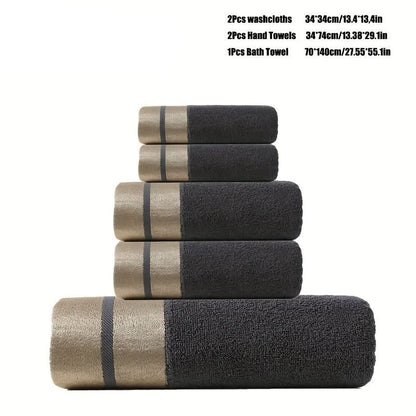Soft Luxury Bathroom Towel Set Collection in Golden Weave