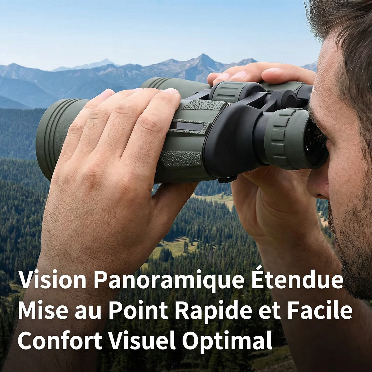 20x50 High-Power Binoculars with Bright FMC Optics for Long-Distance Viewing