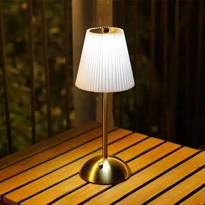 Rechargeable Accent Lamp with Ruffled Design