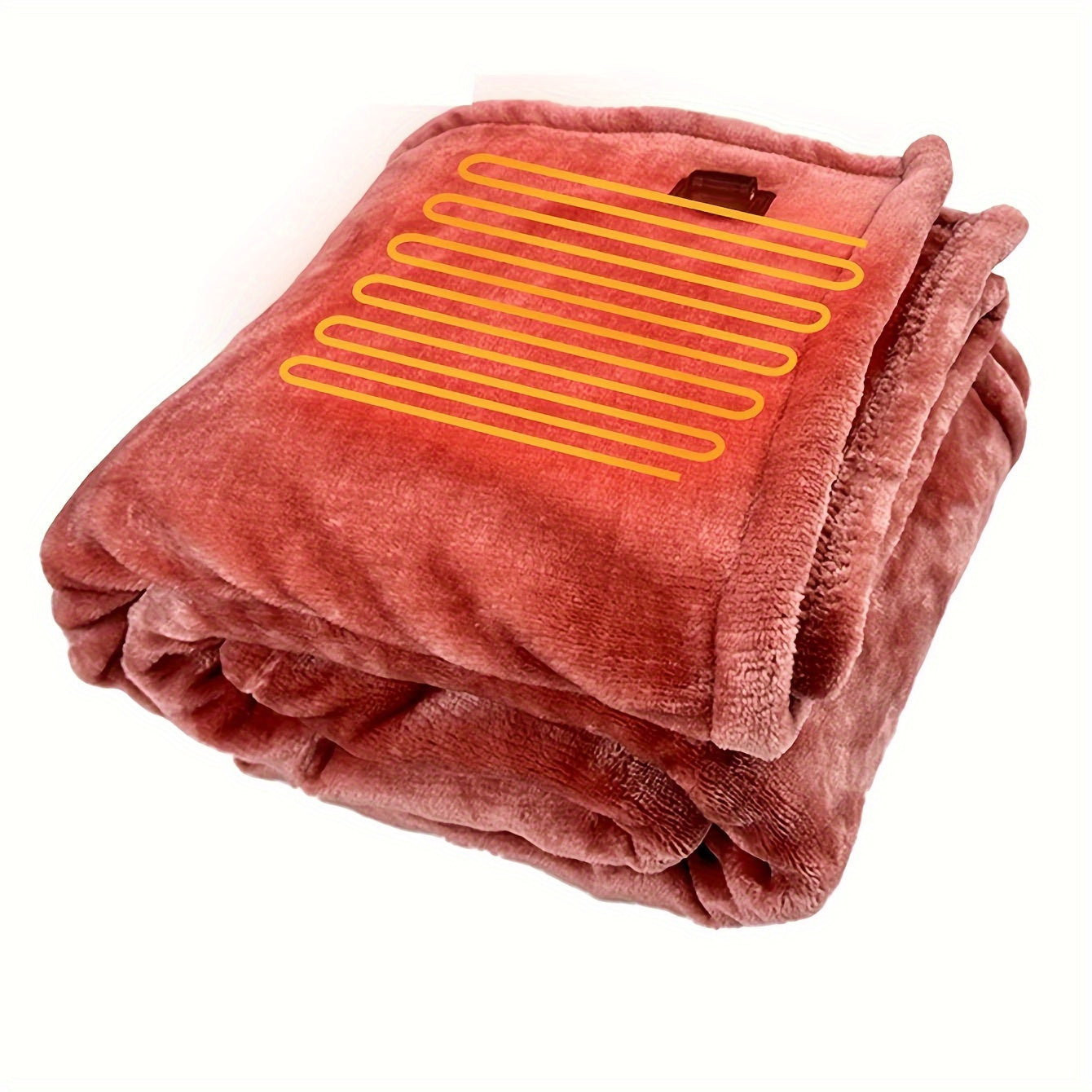 12V Cozy Heated Travel Blanket - Soft Flannel Comfort for Cars & Camping