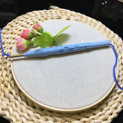 Animal-Themed Punch Needle Kit | DIY Starter Set with Yarn & Hoop | Beginner Embroidery Set