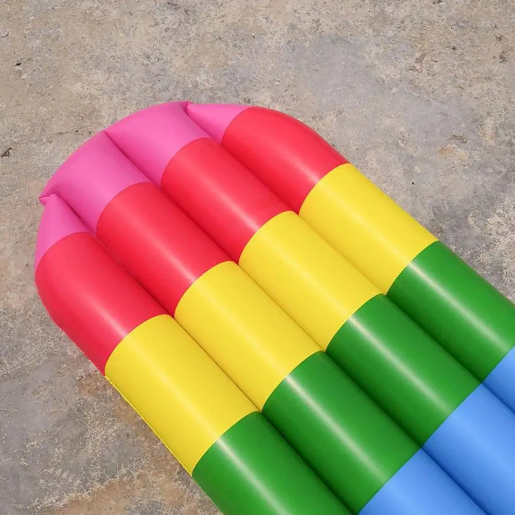 Inflatable Ice Cream Cone Pool Float – Colorful Rainbow Lounger for Water Fun