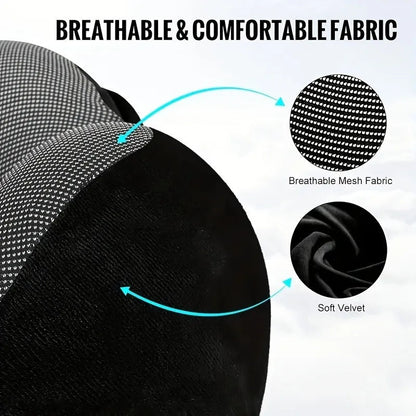 Memory Foam U-Shaped Neck Pillow with Hood | Removable Cover | 25x23x15 cm