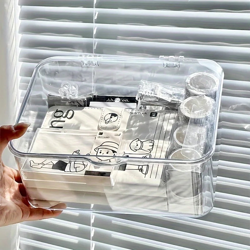 Acrylic Storage Box with Clear Lid – Versatile Organizer for Home & Office
