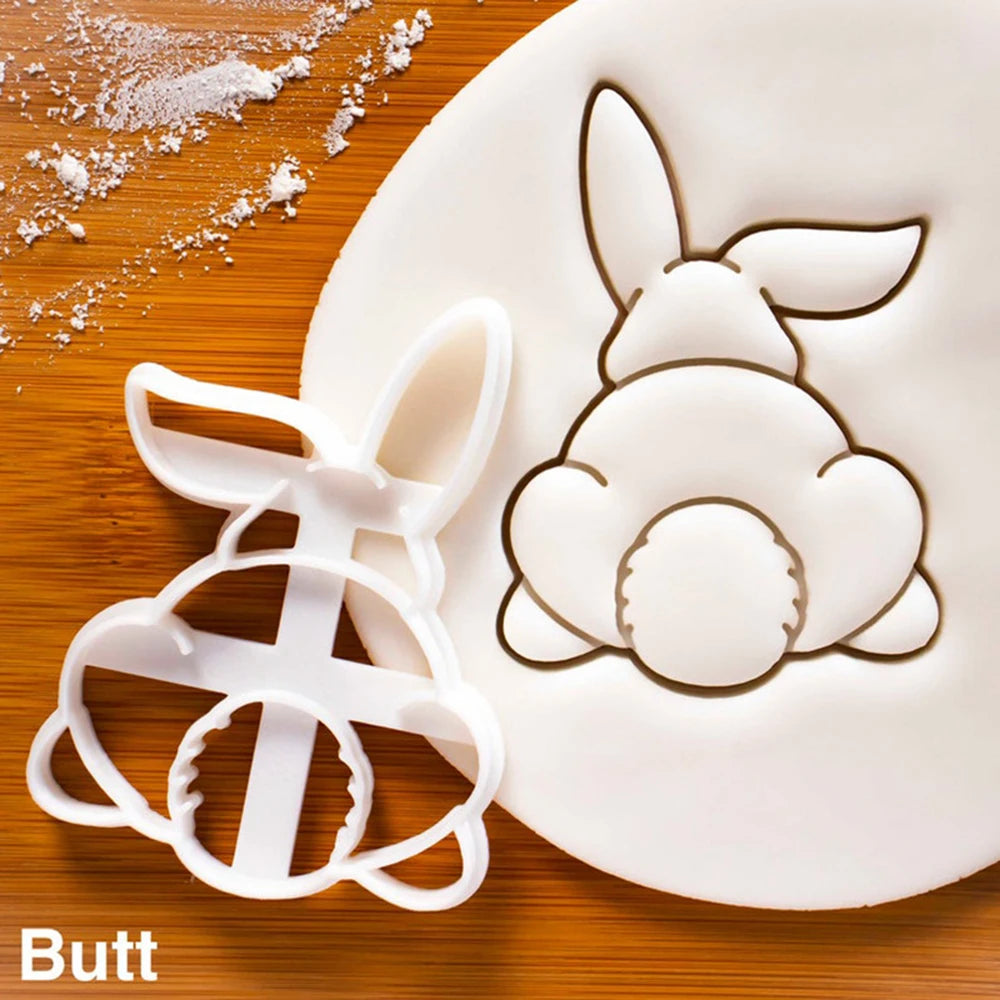 Easter Bunny Cookie Cutter | Plastic Baking Mold | Child-Friendly Bake Tool