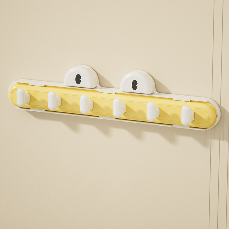 Expandable Wall Hook Rack with 6 Strong Suction Hooks