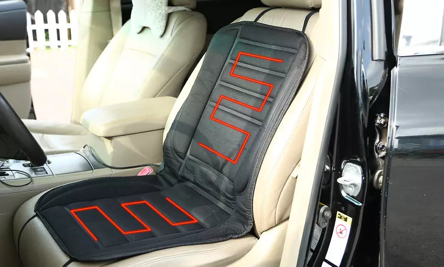 Heated Car Seat Cushion with Memory Foam – 12V Back and Seat Warmer