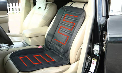 Heated Car Seat Cushion with Memory Foam – 12V Back and Seat Warmer
