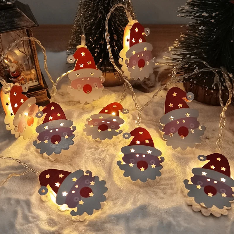 FrostGlow LED Christmas Lights | Acrylic Snowman & Tree | 10-Piece String Lights | Holiday Decor for Christmas & New Year 2025