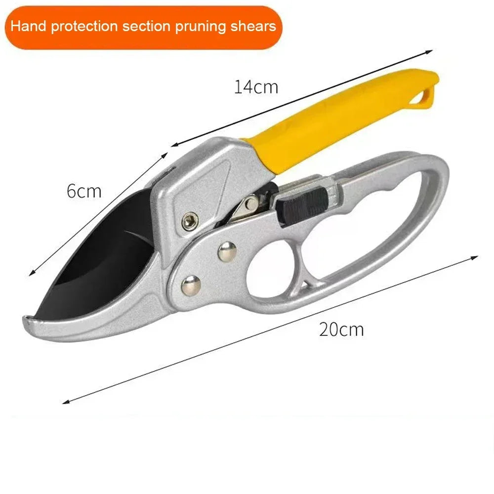 Garden Shears with Titanium-Coated Blade and Ergonomic Steel Handle