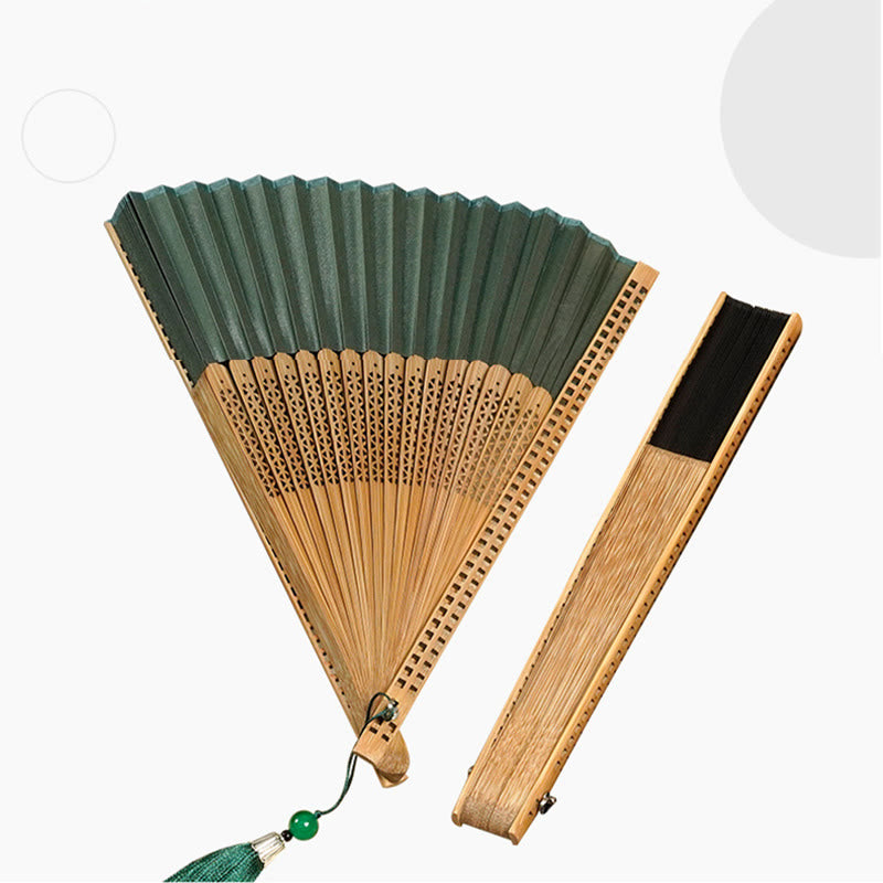 Bamboo Silk Handcrafted Fan