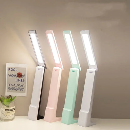 LED Table Lamp with Touch Control, Dimmable, 3 Light Colors, 20 Hour Battery, White/Pink/Blue