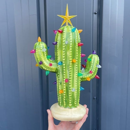 Vintage Luminous Cactus for Christmas Decor