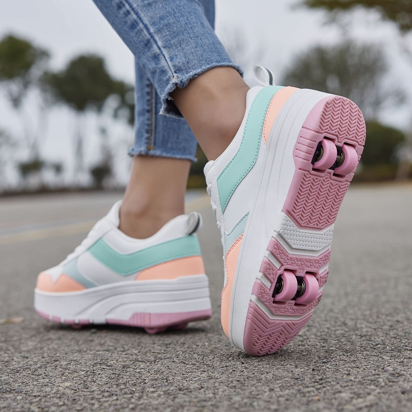 Patchwork Design Outdoor Sneakers for Walking