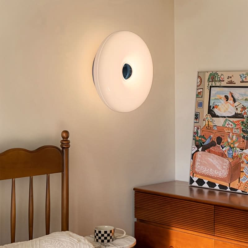 Orange Donut Shaped Lamp for Contemporary Ambient Illumination