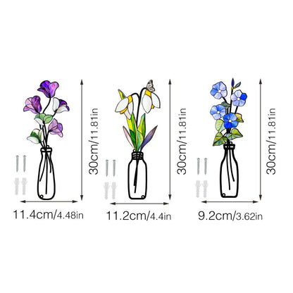 Set of 3 Scandinavian Metal Wall Plant Holders - Clip-On Design
