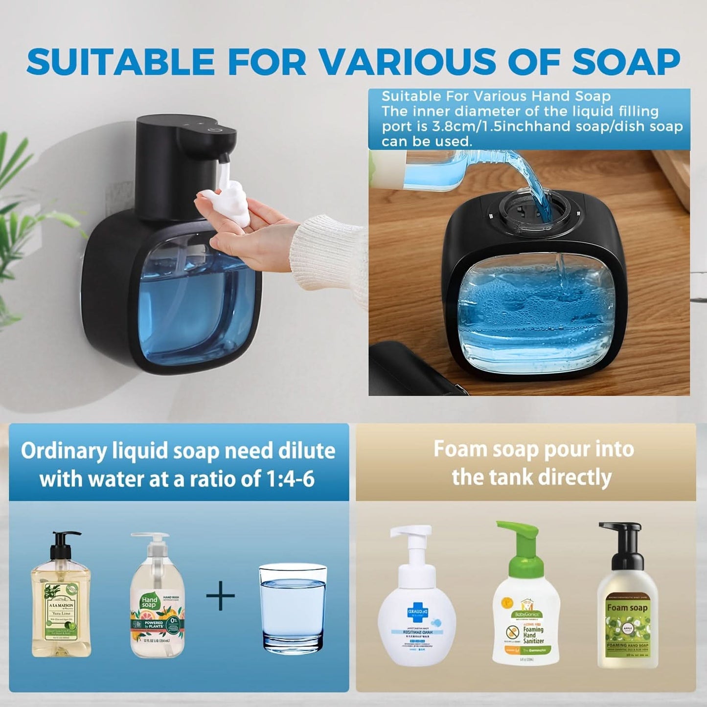 Automatic Soap Dispenser with Foaming Feature
