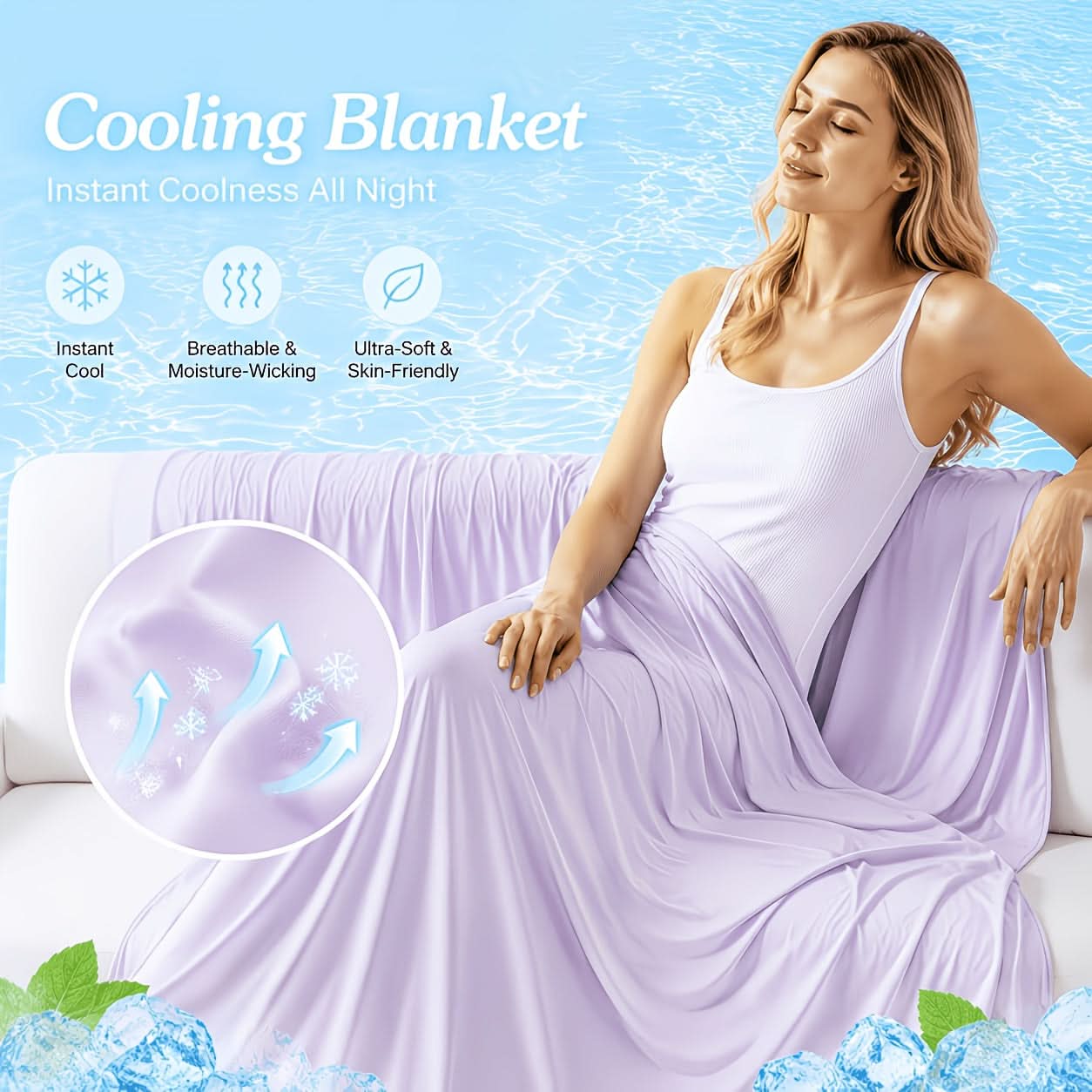 Lightweight Breathable Blanket for Comfortable Sleep and Relaxation