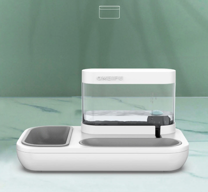 Automatic Drinking Fountain and Pet Bowl Feeder