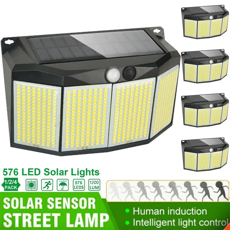 576 LED Outdoor Solar Light with Motion Sensor | 3 Modes | IP65 Waterproof